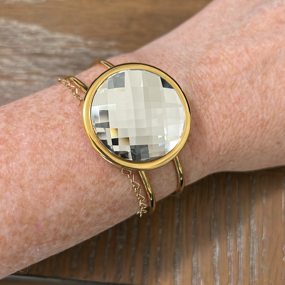 Gold toned cuff bracelet